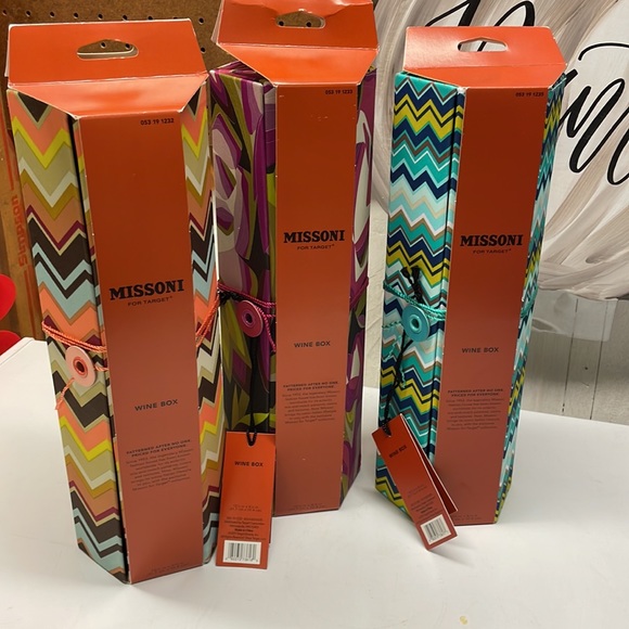 Set of 3 Missoni for Target Wine Boxes From Original Collaboration - Picture 5 of 6